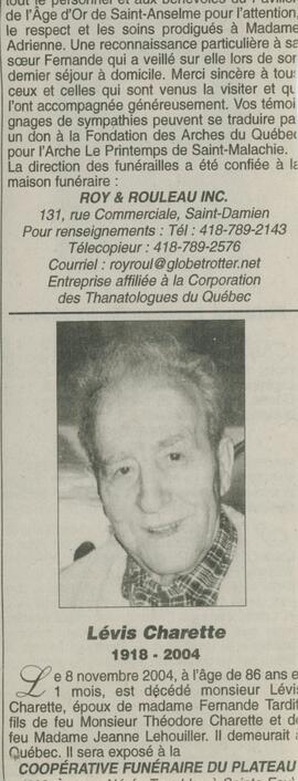 Lévis Charette - 1918 à 2004