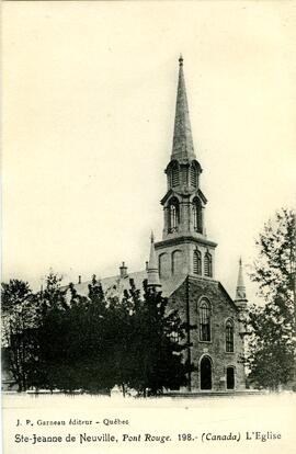 Carte postale de l'extérieur de l'église Ste-Jeanne de Neuville