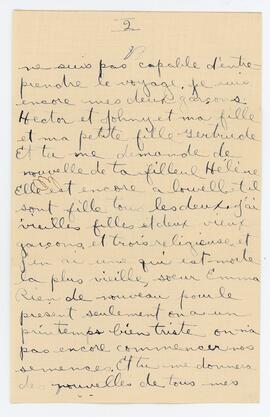 Suite de la lettre de Zotique Bertrand à son frère Télesphore