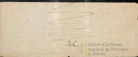 Lettre patente (sieur Jean-Baptiste Richard ou Picher ?) à Edouard Larue (notaire Laroche) terre, de la seigneurie de Neuville et partie de la seigneurie de Bélair (8/8)