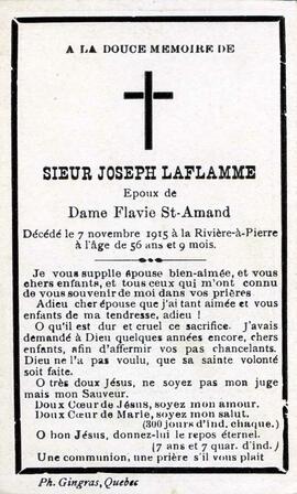 Laflamme Joseph, époux de Flavie St-Amand