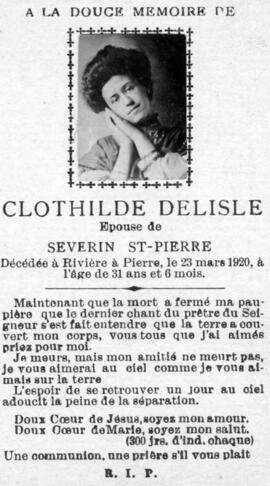 Delisle Clothilde épouse de Severin St-Pierre