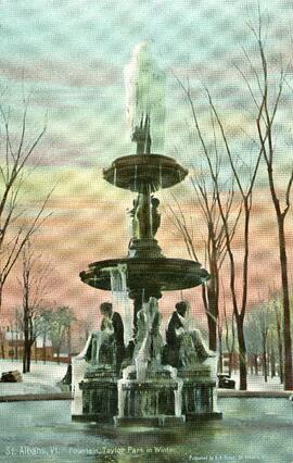 St-Alban - Versot - Fontain Taylor - Park in winter - À Annie de Anna - Recto