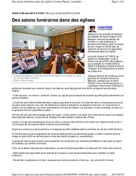Salons funéraires églises Mauricie