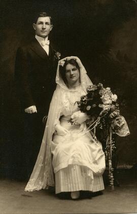 Portrait de mariage de Chester Bonnallie et sa femme