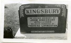 Pierre tombale de John Kingsbury